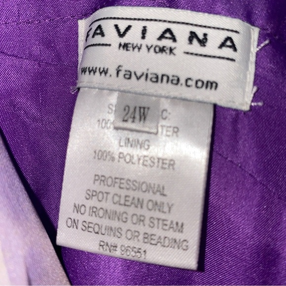 Faviana Purple and Blue Halter Maxi Sundress Formal Plus Size 24 NWT - Picture 4 of 11